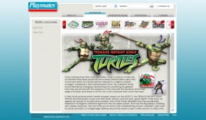 Playmates Toys Interactive Website